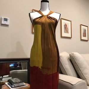 Vince Multicolor Satin Dress